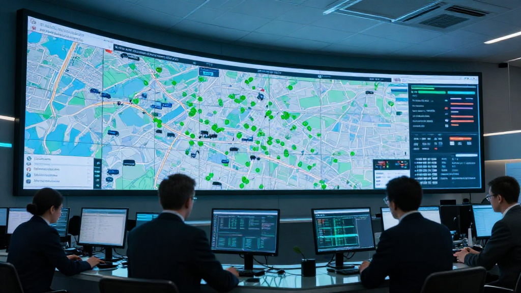 Автомобиль автопарка с установленной системой GPS-мониторинга на фоне Петербурга